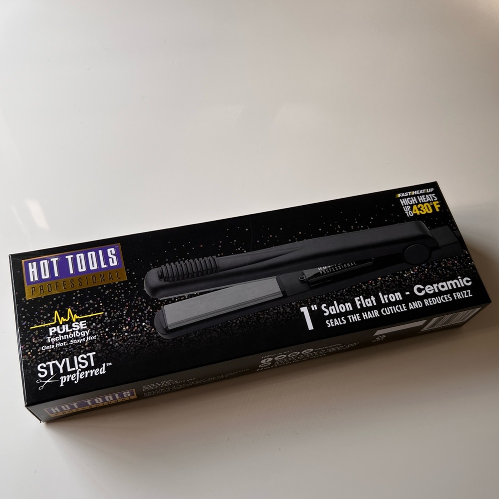 Hot tools 1” salon flat iron